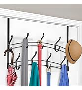 LYNK Professional Home Over The Door Hooks - 18 Hook Over The Door Hanger - Over Door Coat Rack...