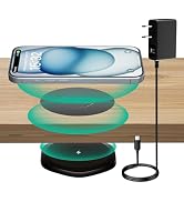 KPON Invisible Wireless Charger,30mm Under Desk Charger Mat, Furniture Table Nightstand Desktop C...