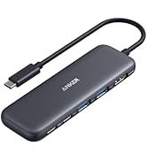 Anker USB C Hub, 5-in-1 USBC to HDMI Splitter with 4K Display, 1 x Powered USB-C 5Gbps & 2×Powere...