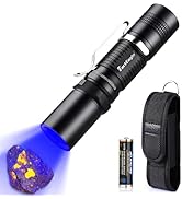 TactEagle 365nm Black Light Flashlight, UV Flashlight, Black Light Flashlight Mini for Pet Urine ...