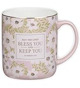 Christian Art Gifts Inspirational Scripture Ceramic Coffee & Tea Mug for Women: Lord Bless You & ...
