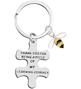 PLwelth Bee Keychain for Women Men Cute Bee Keyring for Teacher Students Thank You Graduation Bir...