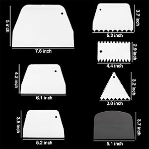 10 different shapes cake scraper