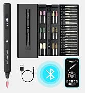 AM ARROWMAX Electric Mini Engraving Pen, HollowCup Motor, 42 Bits with Aluminum Case, OLED, Magne...