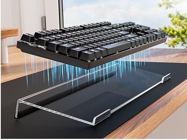 Egchi Acrylic Computer Keyboard Stand for Desk