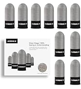 ACEDAYS Gaming Finger Sleeves,100% Visible Silver Fibers,Just Right Pressure/Breathable/Sweatproo...