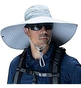 6" Wide Brim Sun Protection Hat Outdoor Unisex Bucket Hats for Hiking Beach Fishing Safari Garden...