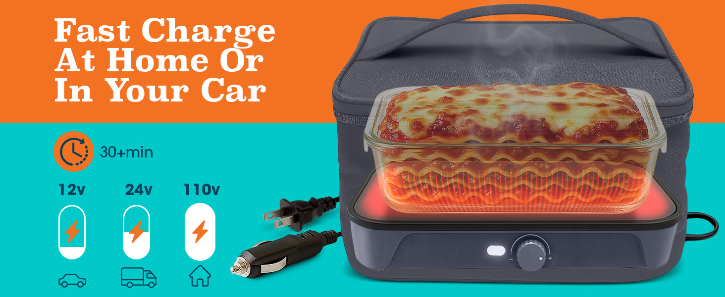 heater lunch box portable 12 volt microwave oven for truckers thanko food heater for car 12v oven
