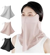 UV Sun Protection Face Mask with Neck Coverage UPF 50+ Face Shield Breathable Design for Summer O...