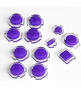 eXtremeRate Replacement Controller ABXY Direction Home Capture + - Jelly Buttons, Two-Tone Purple...