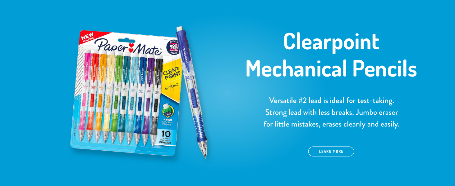 paper mate clearpoint mechanical pencils lead best write student test less breaks jumbo eraser