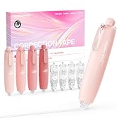 Four Candies 6MM Retractable Gradient Correction Tape, Easy to Use Tear-Resistant 4PCS White Out ...