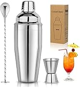 24oz Cocktail Shaker Set Martini Shaker Set Bartender Set with Margarita Mixer Drink Shaker, Meas...