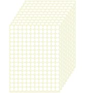 3/8" Small Colored Dot Stickers 2880 PCS Round Circle Stickers Tiny White Coding Labels Mini Stic...