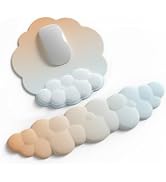 COVEVA Cloud Mouse Pad Wrist Support Keyboard Wrist Rest Set,Soft Memory Foam Egronomic Non-Slip ...