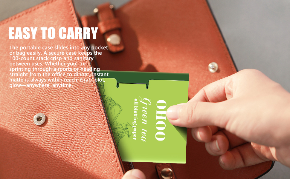 portable oil blotting sheets