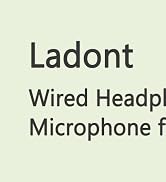 Ladont Wired Headset with Microphone for Computer PC Laptop, 3.5mm Jack Headset with Clear Chat M...