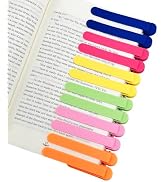 12Pcs Automatic Bookmark, Silicone Smart Book Marks for Reading Women, Men, Kids,Cute Unique Book...