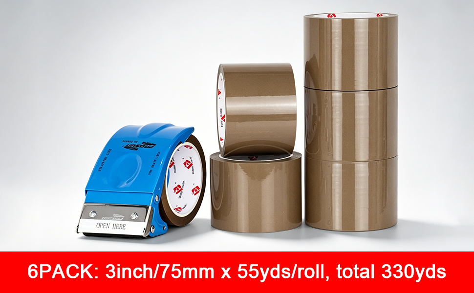 brown packing tape with dispenser