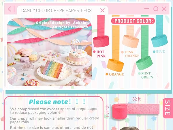 Rainbow party streamers