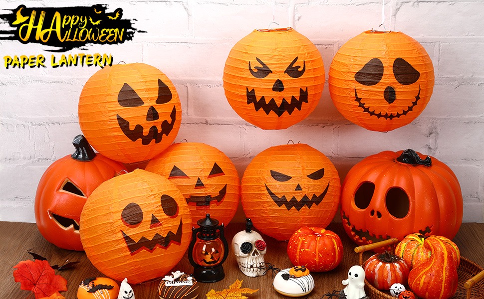 Halloween Jack-O-Lantern Paper Lanterns