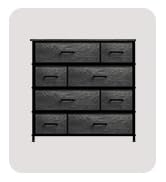 Sorbus 8 Drawer Fabric Dresser for Bedroom - Steel Frame, Wood Top, & Faux Wood Fabric - Tall Sto...