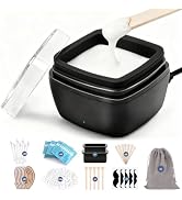 Nose Wax Kit Men, Nose Ear Hair Waxing Kit 120g Wax, 65 Sticks, 2 Silicone Pots, Nose Ear Hair Re...