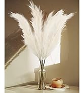 Ruidazon 4Pcs Faux Pampas Grass Decor Tall, 43" Fake Fluffy Artificial Pompous Grass Large Fake P...