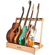 Multiple Guitar Stand, Guitar Rack, Solid Wood,Foldable Design Removable Retainers for Guitar/Bas...