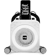 RockJam Rechargable Bluetooth Karaoke Machine with Ring Light & 2 Mics