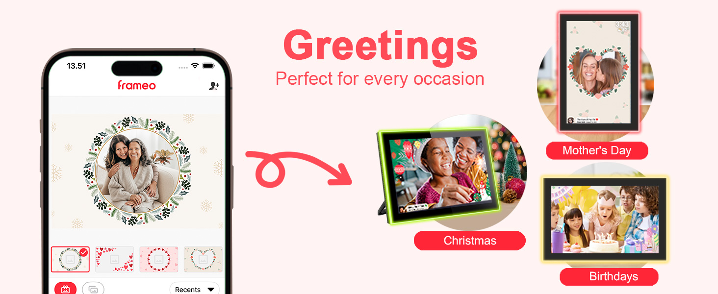 FRAMEO 10.1 Inch Smart WiFi Digital Photo Frame Digital Picture Frame