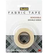 Scotch Removable Fabric Tape, 3/4 in x 180 in, 1-Roll, Removable and Double Sided