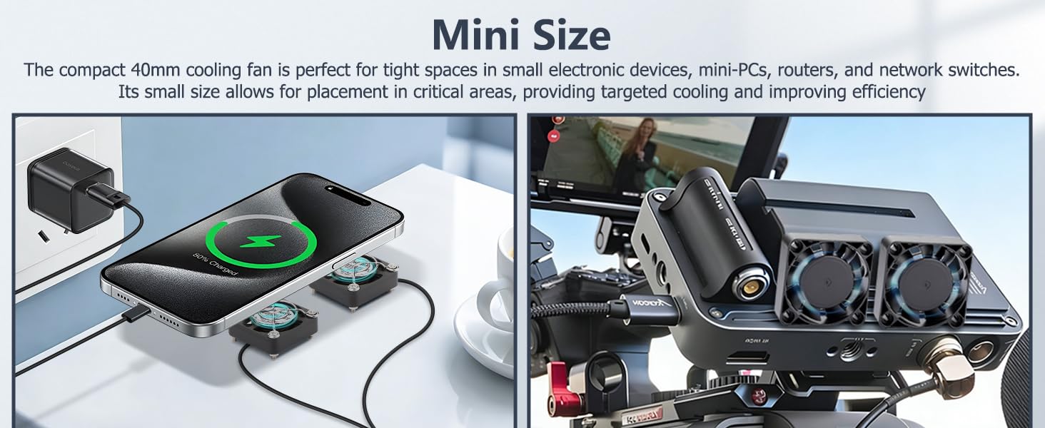 mini size 40mm cooling fan for tight space small device network switch placement in creitical area