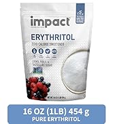 Impact - Erythritol Granular Sweetener - Zero Calorie, Low Carb & Plant-Based, Label-Friendly, Lo...