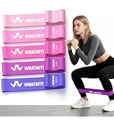WHATAFIT Resistance Loop Exercise Bands, Latex Elastic Workout Bands for Men and Women, for Home ...