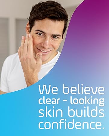 Face wash for clear-looking skin, daily use, man cleansing face close-up