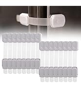 Inaya 16-Pack Child Proof Locks for Cabinet Doors, Drawers, Fridge, Toilet Seat, Dishwasher, Tras...