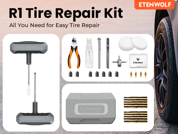 tire repair kit for flat tire fix punctures tire plug kit tool