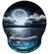 Mouse Pad with Wrist Support, Ergonomic Mouse Pad with Memory Foam Wrist Rest Cushion, Non-Slip R...