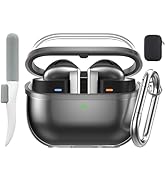 Valit Compatible Galaxy Buds 3 & 3 Pro Case Clear, Soft TPU Protective Samsung Buds 3 Case Shockp...