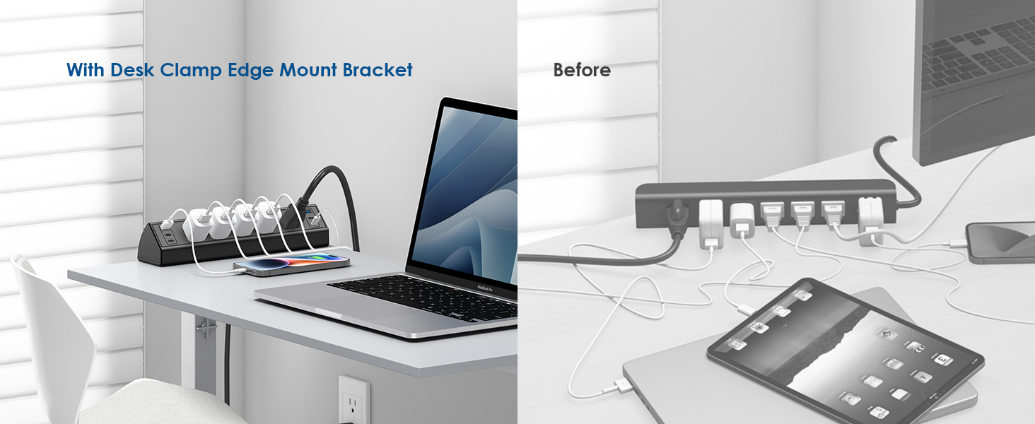 desktop clamp usb charger