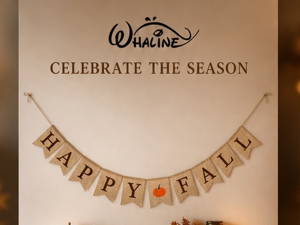 Happy Fall Pumpkin Burlap Banner