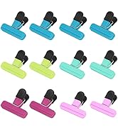 TACGEA Chip Clips, 12 Pack Food Clips, Bag Clips for Food Storage with Air Tight Seal Grip (3''x2...