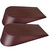 Extra Large Rubber Door Stoppers - Door Stop Wedge, Heavy Duty Jumbo Flexible Door Holder - Brown...