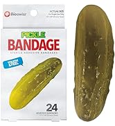 BioSwiss Bandages, Pickle Shaped Self Adhesive Bandages, Latex Free Sterile Wound Care, Fun First...