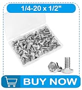 Yinpecly 50Pcs 1/4-20 x 1/2
