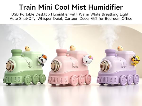 Mini Portable USB Desktop Train Humidifier 01-1