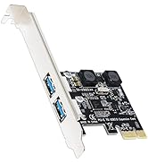 GLOTRENDS U3023 2 Port USB-A 3.0 5Gbps PCIe Adapter Card, Compatible with Windows and Linux (Not ...