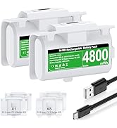 HEYLICOOL Rechargeable Batteries for Xbox One/Xbox Series X|S Controller,2x4800mWh Xbox Controlle...