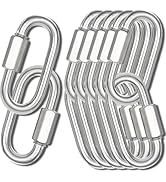 Chain Quick Links, 12Pcs Heavy Duty Carabiner, 175 LBS Capacity, High Strength Anti-Rust Chain Co...